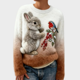 Maja – Plišani pulover s božićnim zecom