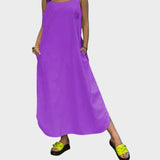 Marinka - Haljina s naramenicama od pamuka i lana