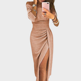 Evelyn - Elegantna haljina s otvorenim ramenima