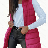 Raquel - Ležerni dugi prsluk s kapuljačom bez rukava