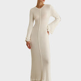 Adela - Pletena haljina s volanima i vezicom