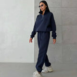 Senna -Sportieve loungeset met ritskraag