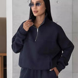 Senna -Sportieve loungeset met ritskraag