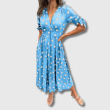 Monique – Ženska vintage haljina s točkicama