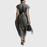 Andrea – Šifonska Maxi Haljina s Točkicama