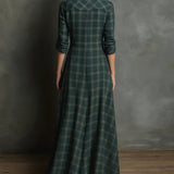 Luna - Dugačka karirana haljina