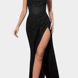 Ines Haljina Sirena s Korzetom i Spageti Naramenicama