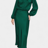 Marija Maxi Haljina s Visokim Ovratnikom i Cvjetnim Detaljima