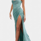 Ines Haljina Sirena s Korzetom i Spageti Naramenicama