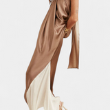 Petra Maxi Haljina s Nepravilnim Rezom i Otkritim Leđima