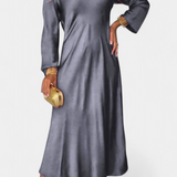 Martina Haljina Fluida s V Izrezom i Dugim Rukavima