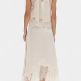 Nada Midi Suknja s Čipkastim Detaljima i Asimetričnom Porubom