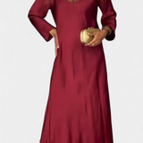 Martina Haljina Fluida s V Izrezom i Dugim Rukavima