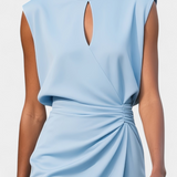 Maša Midi Haljina s Dugim Rukavima i Okruglim Izrezom